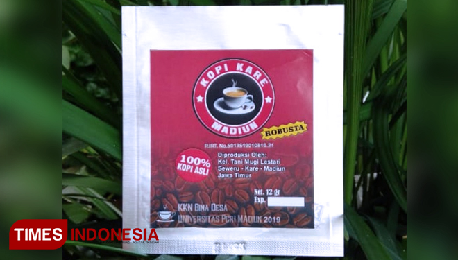 Produk Kopi Mitra KKN UNIPMA di Desa Kare (FOTO: M Taufik/AJP TIMES Indonesia)