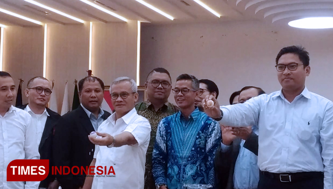 Pengundian zonasi kampanye akbar pemilu 2019 di kantor KPU RI, Jl. Imam Bonjol, Jakarta Pusat, Rabu (6/3/2019). (FOTO: Rahmi Yati Abrar/TIMES Indonesia)