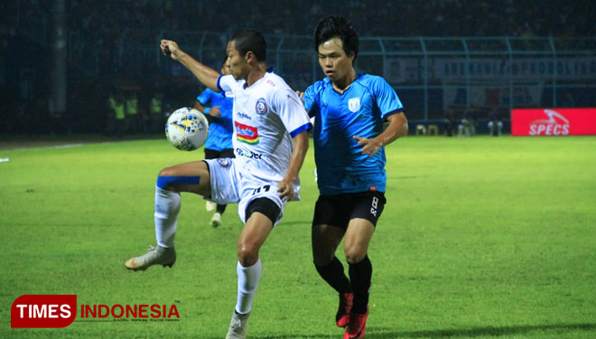 Pertandingan Arema Fc v Persela dalam laga grup E Piala Presiden. Sabtu, 9/3/2019. (FOTO: Tria Adha/TIMES Indonesia)