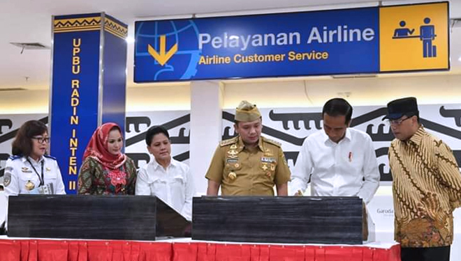 Presiden Jokowi Resmikan Bandara Silampari dan Raden Inten II