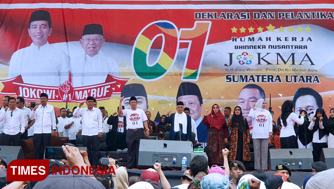Cawapres nomor urut 01, KH Ma'ruf Amin di Medan, Sumatera Utara. (FOTO: Monang Sinaga for TIMES Indonesia)