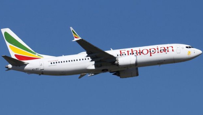 Pesawat Boeing 737 Max 8 yang jatuh di Nairobi, Kenya. (Foto: Istimewa)