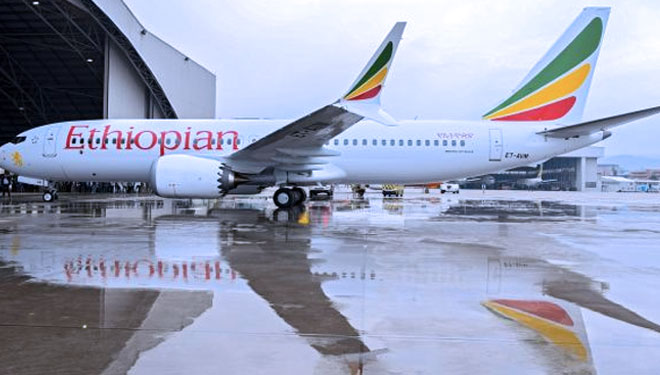 Ethiopian Airlines Boeing 737 Max 8, jenis pesawat yang sama yang jatuh setelah lepas landas dari Addis Ababa di Ethiopia. (Foto: EPA / STR)