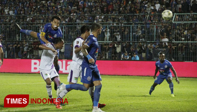 Pertandingan Arema FC vs Persita Tangerang. (Tria Adha/TIMES Indonesia)