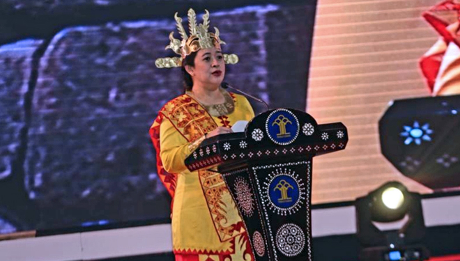 Menko Puan Maharani membuka secara resmi soft launching Sail Nias 2019 di Grand Ballroom Sultan Hotel Jakarta, Kamis malam (14/3). (Foto:Humas Kemenko PMK RI)