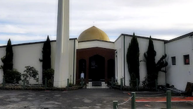 Salah satu masjid di Selandia Baru yang menjadi lokasi penembakan (Foto: BBC)