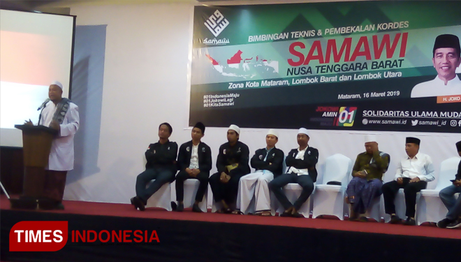 Suasana Bimbingan Teknis dan Pembekalan Koordinator Desa yang diadakan oleh Solidaritas Ulama Muda Jokowi Nusa Tenggara Barat (Samawi NTB). (FOTO: Anugrah Dany/TIMES Indonesia) 