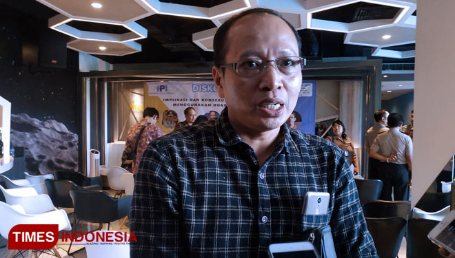 Direktur Eksekutif IPI, Karyono Wibowo di kawasan Menteng, Jakarta Pusat, Sabtu (16/3/2019). (Foto: Rahmi Yati Abrar/TIMES Indonesia)