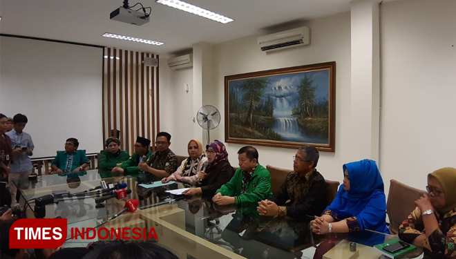 Konferensi Pers Hasil Rapat Pengurus Harian DPP PPP (Foto : Rizki Amana/TIMES Indonesia)