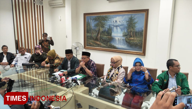Konferensi Pers DPP PPP Terkait Penangkapan Ketum PPP Romahurmuzy (FOTao: Rizki Amana/TIMES Indonesia)