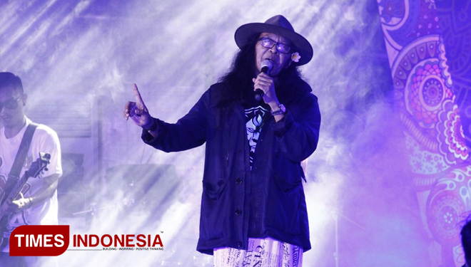 Sudjiwo Tedjo dalam Santun Bermedia Untuk Pemilu Damai. (Tria Adha/TIMES Indonesia)