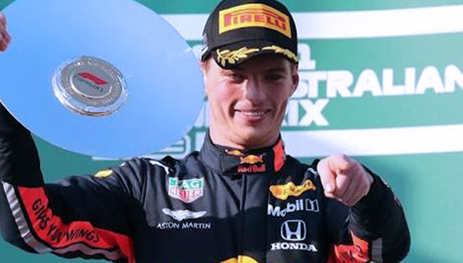 Max Emilia Verstappe berhasil finis di urutan ke-3, pada seri pembuka GP F1 Australia 2019. (FOTO: skysports)
