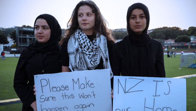 PM Selandia Baru, Jacinda Ardern menegaskan bahwa komunitas Muslim adalah bagian dari Selandia baru, yang berhak untuk hidup aman dan damai (FOTO:twitter/@radionz)