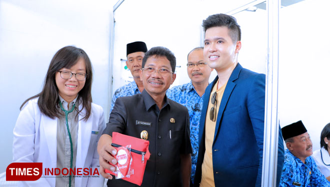 Wakil Walikota Tangerang Sacrudin saat Aplikasi i-Tangerang Kota, Mempermudah Minat Baca Warga Tangerang (FOTO: Selly/TIMES Indonesia)
