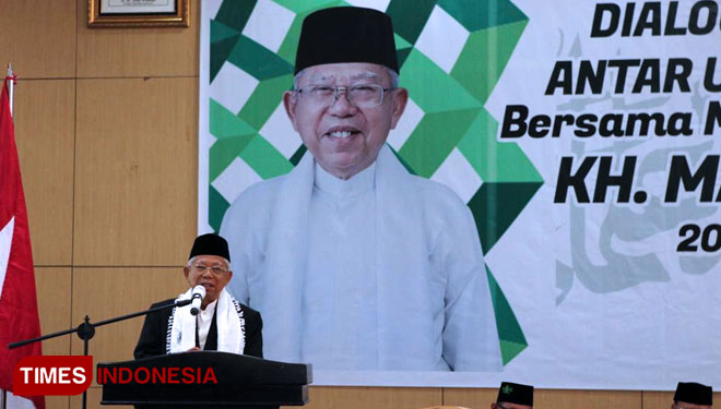 Cawapres KH Ma'ruf Amin di Bengkulu. (FOTO: Monang Sinaga for TIMES Indonesia).