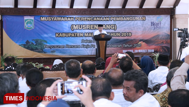 Wabup Malang Drs HM Sanusi MM saat membuka Musrenbang. (FOTO: Humas Kab Malang for TIMES Indonesia)