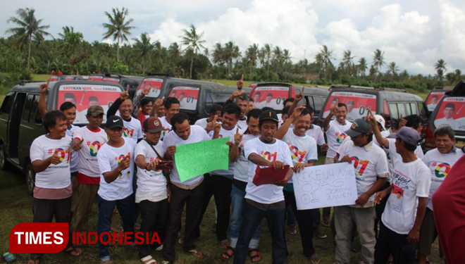 Deklarasi Supir Angkut Pandeglang Untuk Duet Jokowi - KH. Ma'ruf Amin (FOTO: Tribowo For TIMES Indonesia)