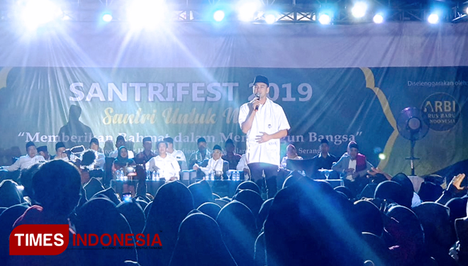 Artis Raffi Ahmad saat menghadiri acara Santrifest 2019 di Serang, Banten. (FOTO: Monang Sinaga for TIMES Indonesia).