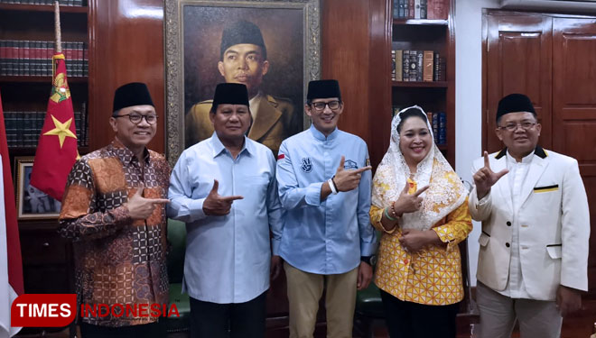 Duet Prabowo sandi (FOTO: Syaiful Munir For TIMES Indonesia)