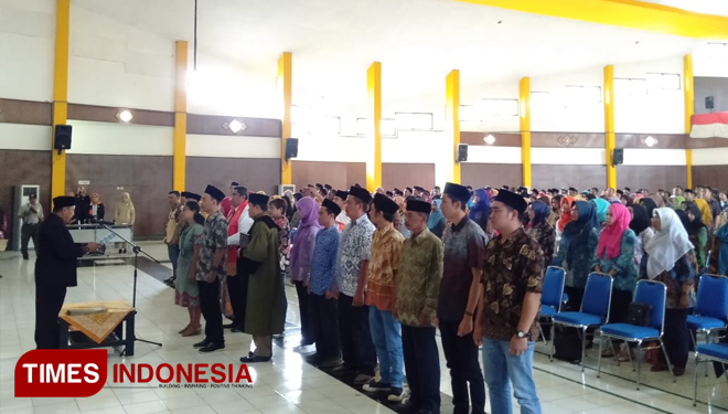 Awasi Pemilu 2019, Bawaslu Kabupaten Malang Lantik 8.409 