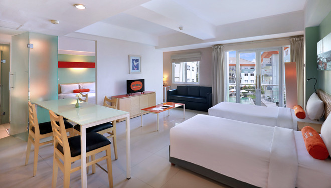HARRIS Hotel & Residences Riverview Kuta - Bali Room. (FOTO: Istimewa)