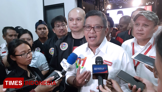 Sekretaris TKN duet Jokowi-KH Ma'ruf Amin, Hasto Kristiyanto. (FOTO: Dokumen TIMES Indonesia)