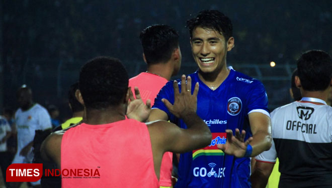 Pemain Arema FC Hanif Sjahbandi (FOTO: Dokumen TIMES Indonesia)