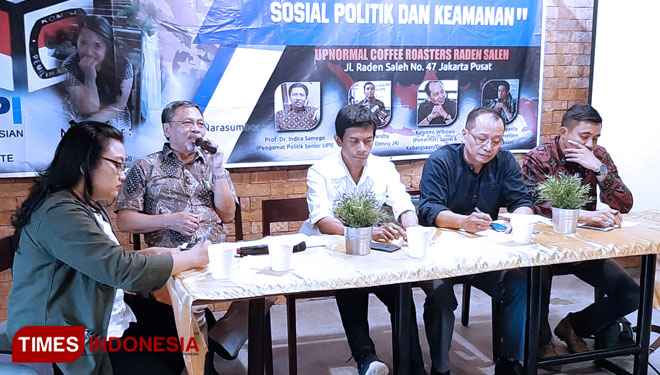 Diskusi bertajuk 'Prediksi Dinamika Pemilu Serentak 2019 Dalam Perspektif Sosial Politik dan Keamanan