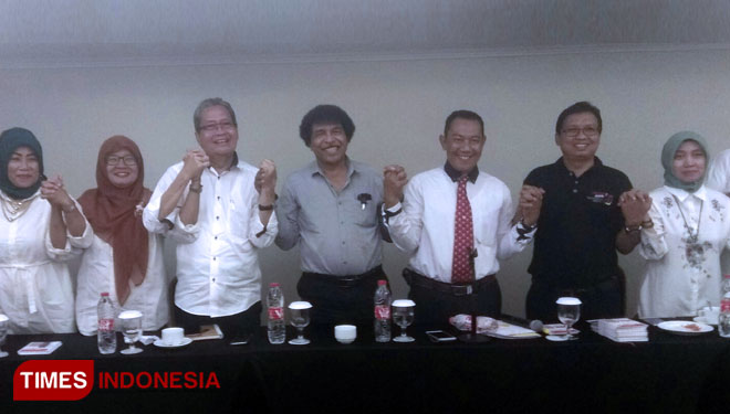 Tim Kampanye Daerah (TKD) pasangan calon presiden nomor 01 Jokowi-Maruf Amin menggelar rapat terkait saksi. (FOTO: Dwijo Suyono/TIMES Indonesia)