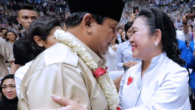 Prabowo Subianto dan Titiek Soeharto (FOTO: CNN Indonesia/Adhi Wicaksono)