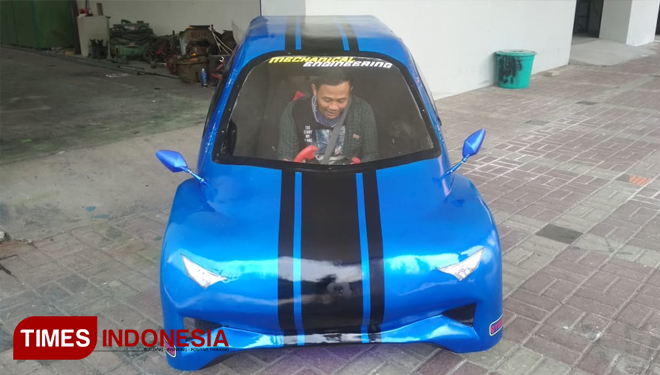 Warok ver. 1, the electric car whic was made by the university students of Ponorogo. (FOTO: Evita M/TIMES Indonesia)