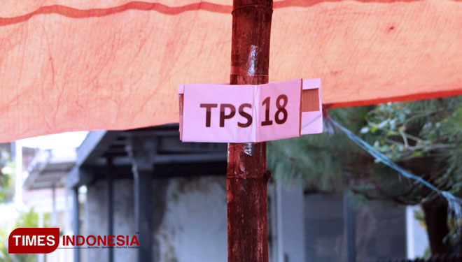 TPS 18 Kelurahan Rampal Celaket,  Kota Malang. (FOTO: widodo irianto/TIMES Indonesia) 