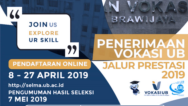 Pendidikan Vokasi UB Buka Pendaftaran Mahasiswa Baru Jalur Prestasi