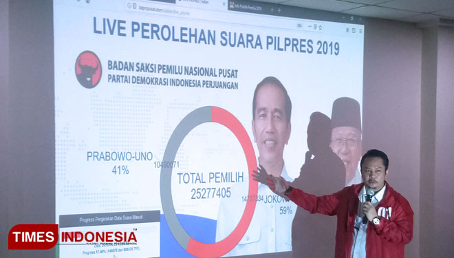 Real Count Internal PDI Perjuangan: Jokowi 58 Persen, Prabowo 42 Persen