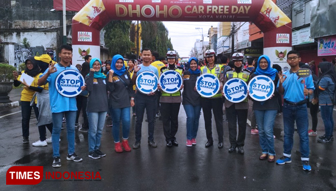 BNN Kota Kediri Gelar Kampanye Antinarkoba di Kawasan CFD 