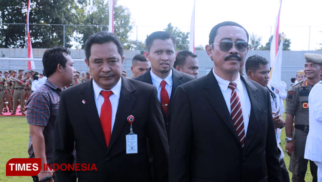 Sekjen Kemendagri RI, Hadi Prabowo(kanan). (Doc. TIMES Indonesia)