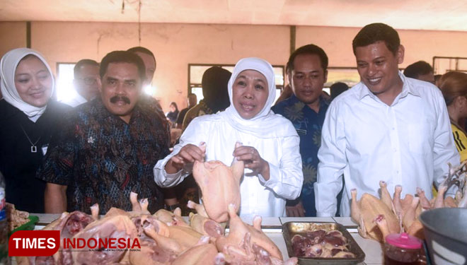 Gubernur dan walikota Kediri kunjungi pasar Paing kota kediri