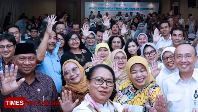 Acara Peluncurkan hasil Survei Nasional Pengalaman Hidup Anak dan Remaja Tahun 2018 Kementerian PPPA. (Foto: Ivan Iskandaria/TIMES Indonesia)