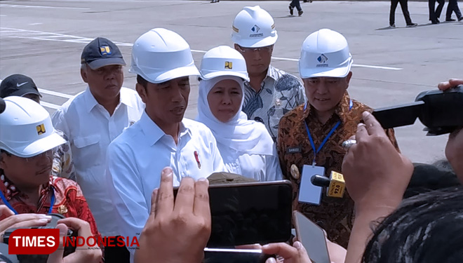 Presiden RI Joko Widodo saat meresmikan Tol Malang-Pandaan. (FOTO: Imadudin M/TIMES Indonesia)