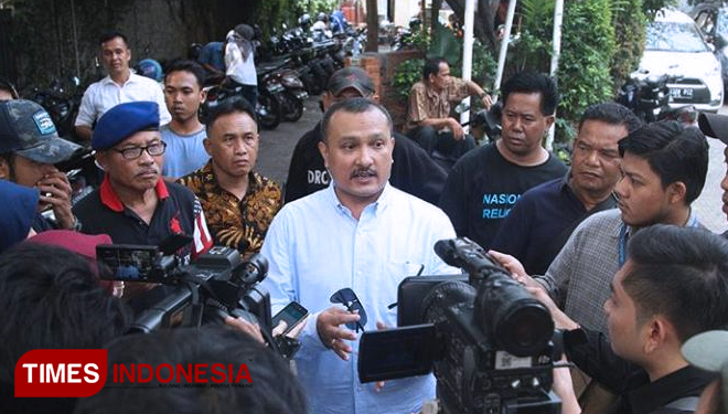 Divisi Hukum dan Advokasi Demokrat, Ferdinand Hutahaean (FOTO: Edi Junaidi ds/TIMES Indonesia)