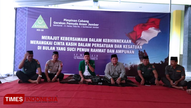 Pelaksanaan Buka Puasa Bersama di Sekretariat GP Ansor. (FOTO: AJP/TIMES Indonesia)