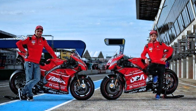 Motor Ducati dengan livery Petrux dan Dovi yang menggantikan Mission Winnow.  (FOTO:istimewa)