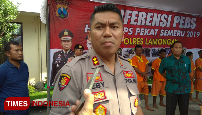 Kapolres Lamongan, AKBP Feby DP Hutagalung. (FOTO: MFA Rohmatillah/TIMES Indonesia)