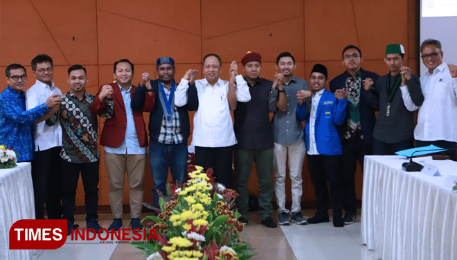 Acara dialog Menristekdikti dengan Mahasiswa Kelompok Cipayung Plus tentang Dinamika Pemilu di Gedung D Kemenristekdikti Jakarta. (FOTO: Humas BKKP Kemenristekdikti for TIMES Indonesia)