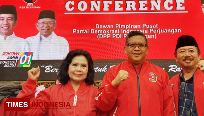 Sekjen PDI Perjuangan Hasto Kristiyanto di kantor DPP PDIP, Jakarta. (FOTO: Hasbullah/TIMES Indonesia).