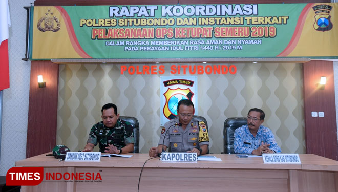 Rapat koordinasi dipimpin oleh Kapolres Situbondo AKBP Awan Hariono, S.H., S.I.K., M.H. bersama Dandim 0823 Situbondo (Foto Humas Polres Situbondo/Times Indonesia)