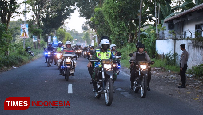 Patroli Bersama TNI Polri Kabupaten Jember. (FOTO: AJP TIMES Indonesia)