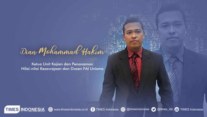 Dian Mohammad Hakim, Ketua unit kajian dan penanaman nilai nilai keaswajaan dan dosen FAI Unisma. (Grafis: TIMES Inodnesia)