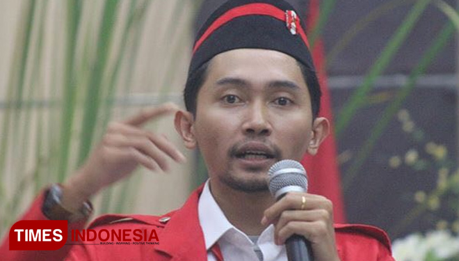 Ketua Umum DPP GMNI (Dewan Pimpinan Pusat Gerakan Mahasiswa Nasional Indonesia) Robaytullah Kusuma Jaya (FOTO: Hasbullah/TIMES Indonesia)