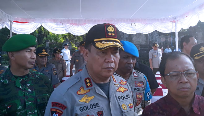 Gelar pasukan Operasi Ketupat mudik lebaran, di Lapangan Niti Mandala, Renon, Denpasar, Bali, Selasa (28/5/2019). (FOTO IST/TIMES Indonesia).